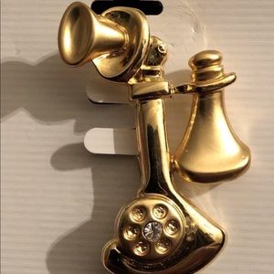 Vintage 1980s gold tone phone